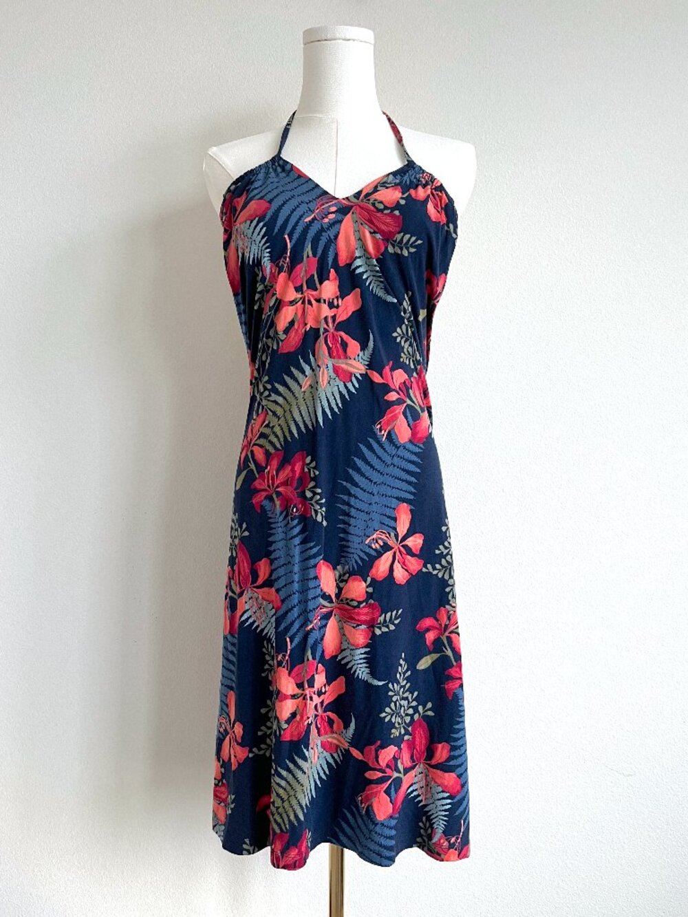 Tommy Bahama Tropical Floral Halter Dress - Open Back with Tassel Tie - Size XS - Picture 1 of 8